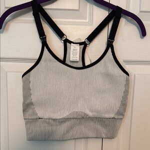 Isabel Maternity by Ingrid & Isabel Black and White Striped Nursing Bra NWT